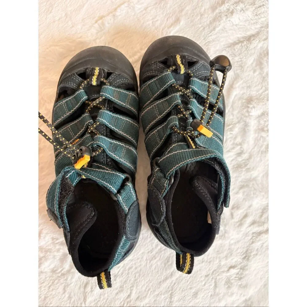 KEEN Kids Newport H2 Sandals Size 1 Teal Black Water Sport Hiking